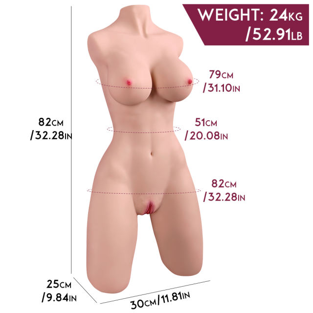 52.91LB Life-Like Flesh/Brown Colored TPE Sex Doll for Men