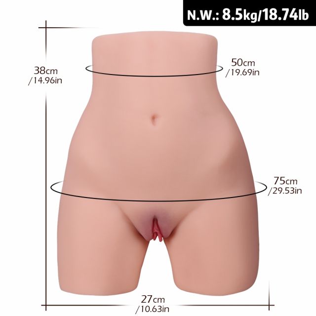 18.74LB Life-Like Flesh/Brown Colored TPE Sex Doll for Men