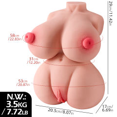 7.72LB Life-Like Flesh/Brown Colored TPE Sex Doll for Men