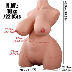 22.05LB Life-Like Flesh/Brown Colored TPE Sex Doll for Men
