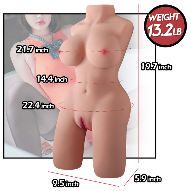 13.23LB Life-Like Flesh/Brown Colored TPE Sex Doll for Men