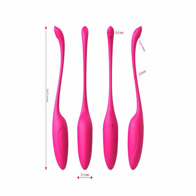 6.50" Magenta Rechargeable Silicone App-Controlled and Remote Controlled Vibrating Egg – 9 Vibrating
