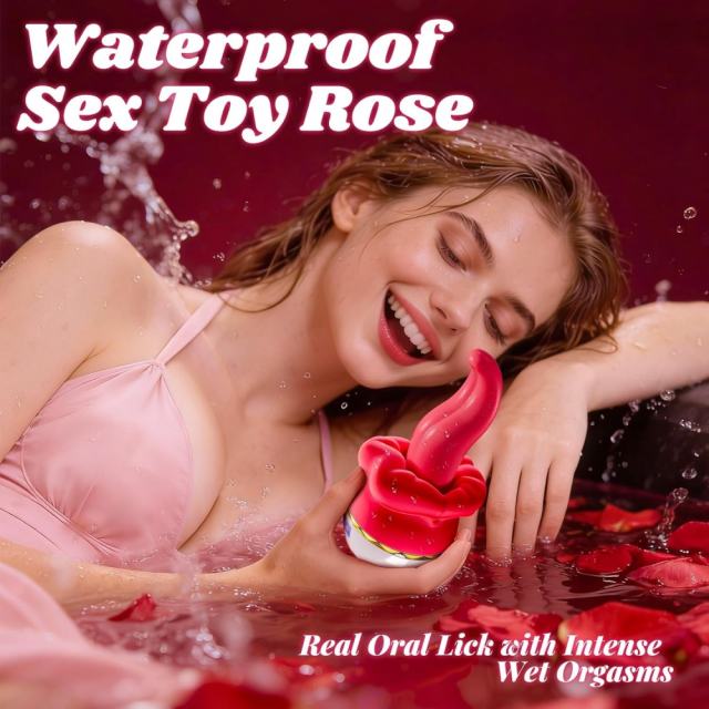 5.52" Red Rechargeable Silicone Tongue-Licking Vibrator – 9 Vibrating + 9 Tongue-Licking + 9 Biting Modes