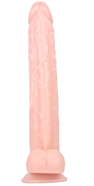 13" Realistic PVC Dildo – Color Options Available (Black/Flesh/Brown/Dark Brow)