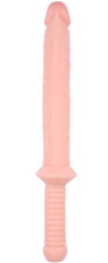 15" Realistic PVC Dildo with Handle – Color Options Available (Black/Flesh/Brown/Dark Brow)