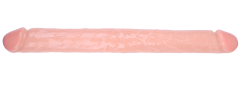 17.7" Realistic PVC Double Ended Dildo – Color Options Available (Black/Flesh/Brown/Dark Brow)