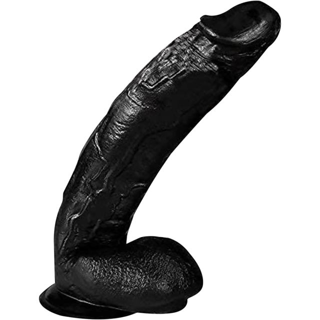 16.5" Ultra-Thick PVC Dildo – Color Options Available (Black/Flesh/Brown/Dark Brow)
