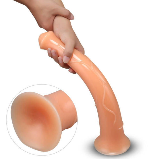 15.8" Ultra-Thick PVC Dildo – Horse Shape – Color Options Available (Black/Flesh/Brown/Dark Brow)