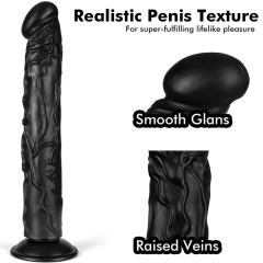 13.4" Realistic PVC Dildo – Color Options Available (Black/Flesh/Brown/Dark Brow)