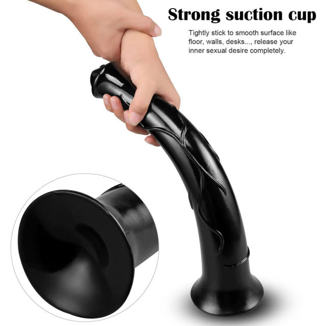 15.8" Ultra-Thick PVC Dildo – Horse Shape – Color Options Available (Black/Flesh/Brown/Dark Brow)