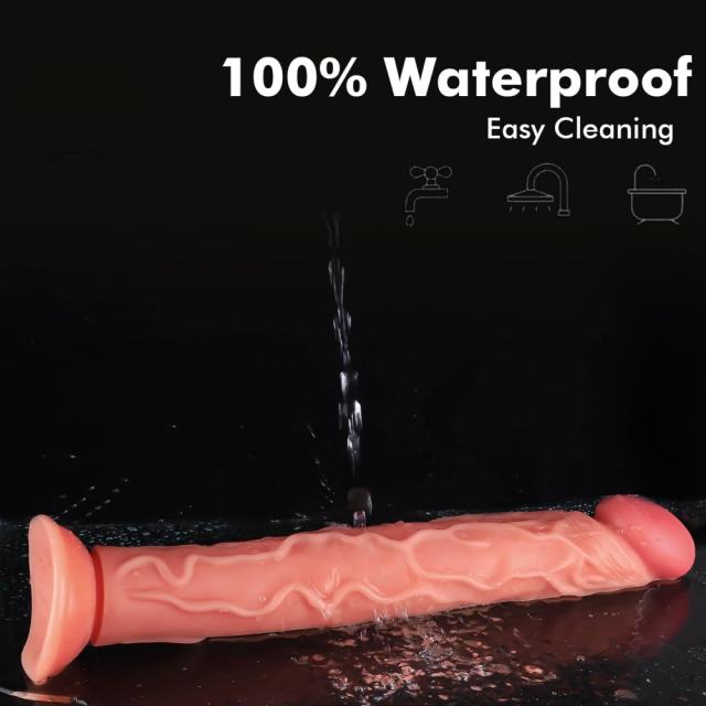13.4" Realistic PVC Dildo – Color Options Available (Black/Flesh/Brown/Dark Brow)
