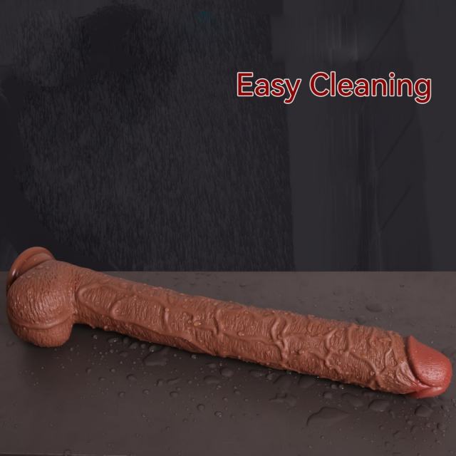 17" Realistic PVC Dildo – Color Options Available (Black/Flesh/Brown/Dark Brow)