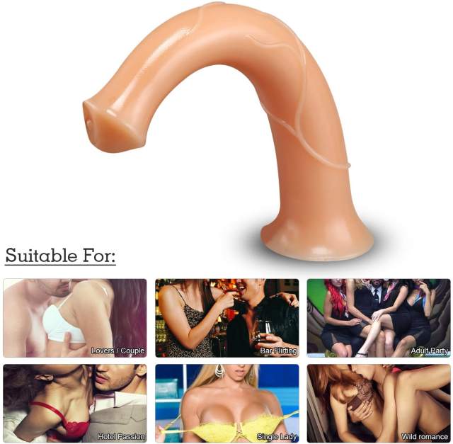 15.8" Ultra-Thick PVC Dildo – Horse Shape – Color Options Available (Black/Flesh/Brown/Dark Brow)