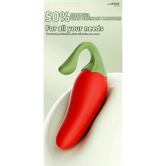 4.06" Chili Pepper App-Controlled Vibrator – 9 Vibrating Modes with Wireless Remote Control