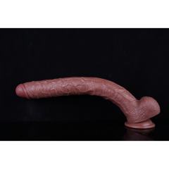 17" Realistic PVC Dildo – Color Options Available (Black/Flesh/Brown/Dark Brow)