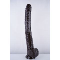 17" Realistic PVC Dildo – Color Options Available (Black/Flesh/Brown/Dark Brow)
