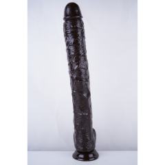 17" Realistic PVC Dildo – Color Options Available (Black/Flesh/Brown/Dark Brow)
