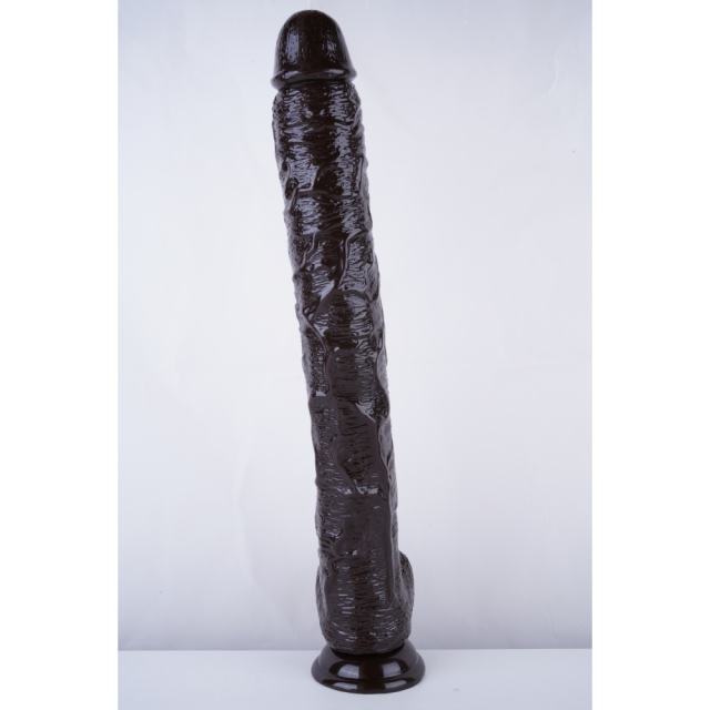 17" Realistic PVC Dildo – Color Options Available (Black/Flesh/Brown/Dark Brow)