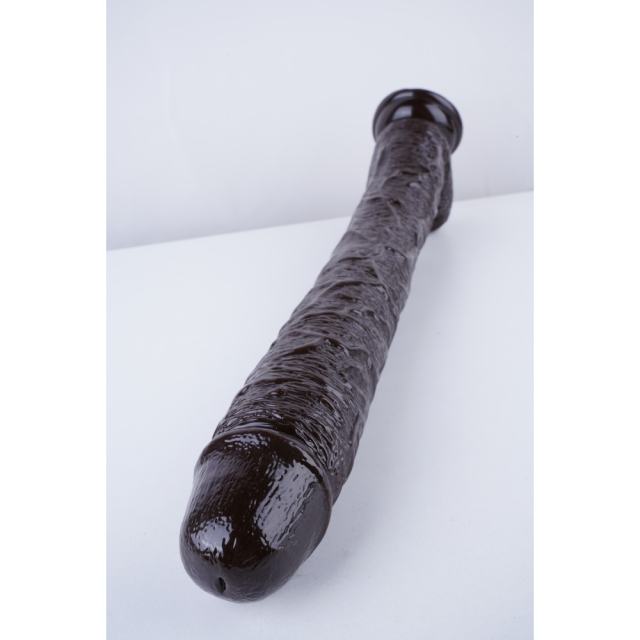 17" Realistic PVC Dildo – Color Options Available (Black/Flesh/Brown/Dark Brow)