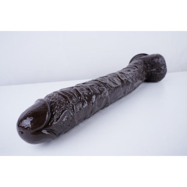 17" Realistic PVC Dildo – Color Options Available (Black/Flesh/Brown/Dark Brow)