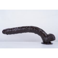 17" Realistic PVC Dildo – Color Options Available (Black/Flesh/Brown/Dark Brow)
