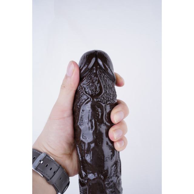17" Realistic PVC Dildo – Color Options Available (Black/Flesh/Brown/Dark Brow)