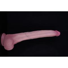 15" Realistic Silicone Dildo – Color Options Available (Flesh/Brown/Dark Coffee)