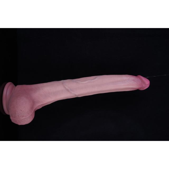 15" Realistic Silicone Dildo – Color Options Available (Flesh/Brown/Dark Coffee)