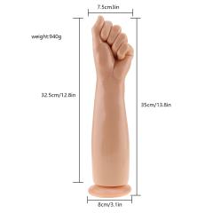 13" Ultra-Thick PVC Dildo – Color Options Available (Black/Flesh/Brown/Dark Brow)