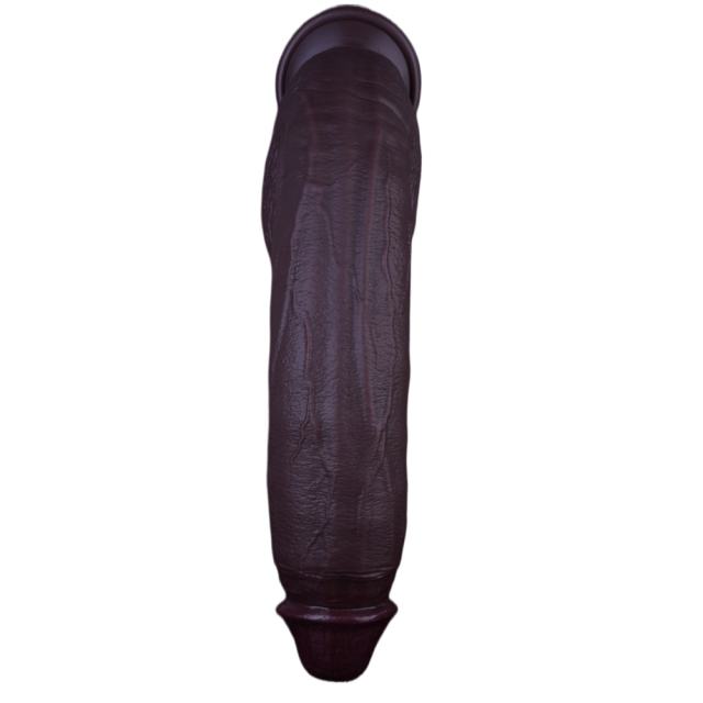 15" Ultra-Thick Silicone Dildo – Color Options Available (Flesh/Brown/Dark Coffee)