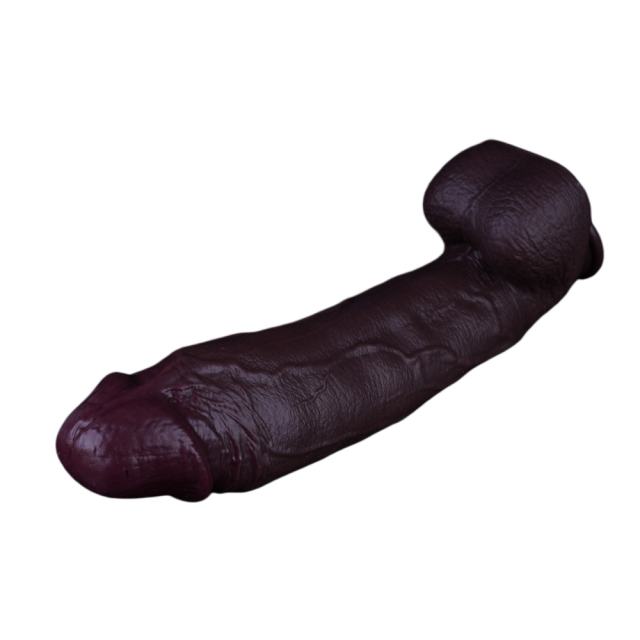 15" Ultra-Thick Silicone Dildo – Color Options Available (Flesh/Brown/Dark Coffee)