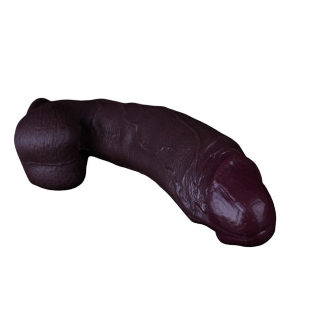 15" Ultra-Thick Silicone Dildo – Color Options Available (Flesh/Brown/Dark Coffee)