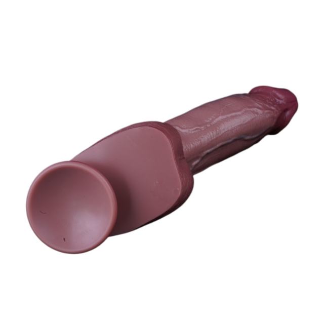 15" Ultra-Thick Silicone Dildo – Color Options Available (Flesh/Brown/Dark Coffee)