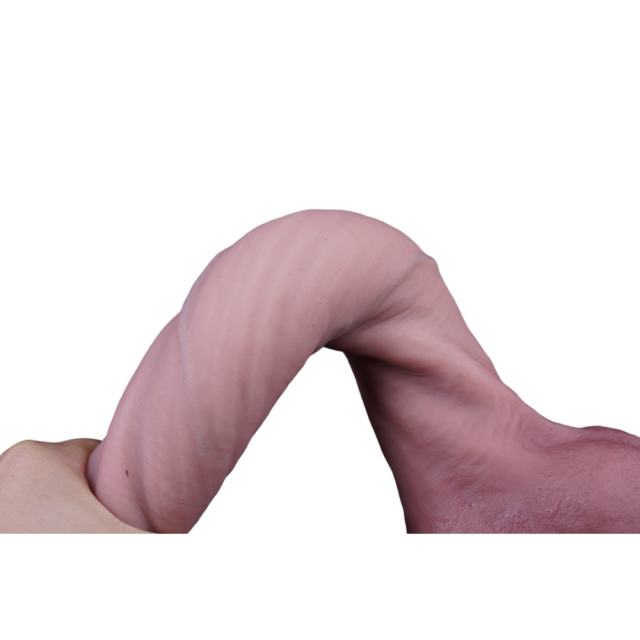 15" Realistic Silicone Dildo – Color Options Available (Flesh/Brown/Dark Brown)