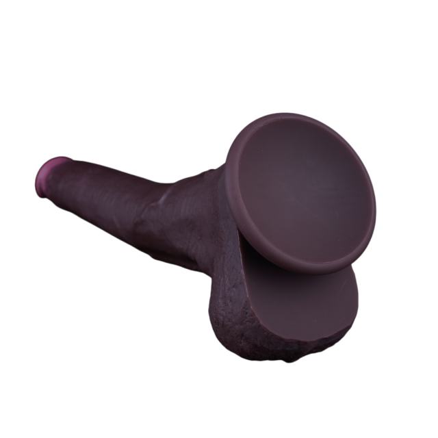 15" Realistic Silicone Dildo – Color Options Available (Flesh/Brown/Dark Brown)