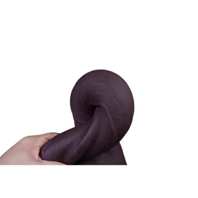 15" Realistic Silicone Dildo – Color Options Available (Flesh/Brown/Dark Brown)