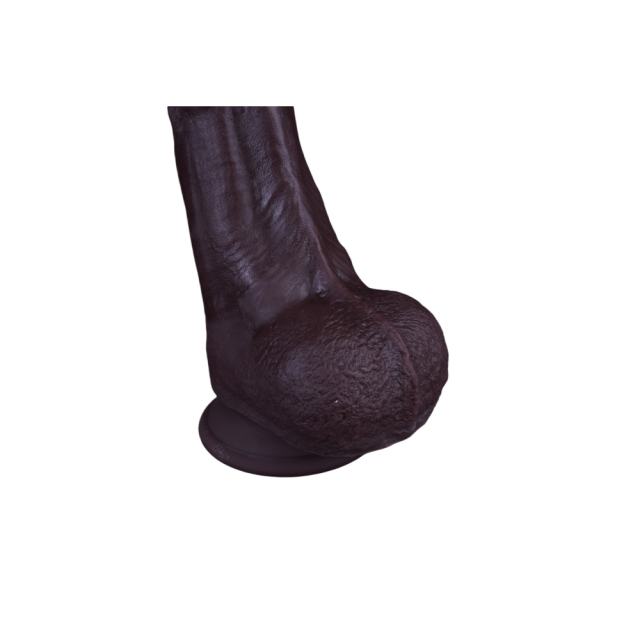 15" Realistic Silicone Dildo – Color Options Available (Flesh/Brown/Dark Brown)