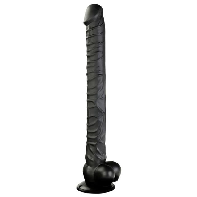 16.5" Realistic PVC Dildo – Color Options Available (Black/Flesh/Brown/Dark Brow)