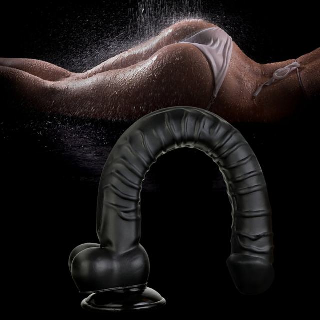 16.5" Realistic PVC Dildo – Color Options Available (Black/Flesh/Brown/Dark Brow)