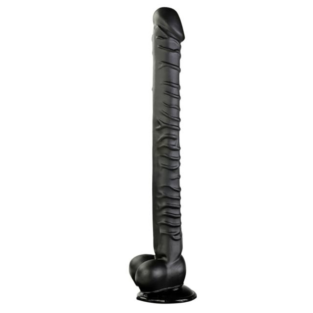 16.5" Realistic PVC Dildo – Color Options Available (Black/Flesh/Brown/Dark Brow)