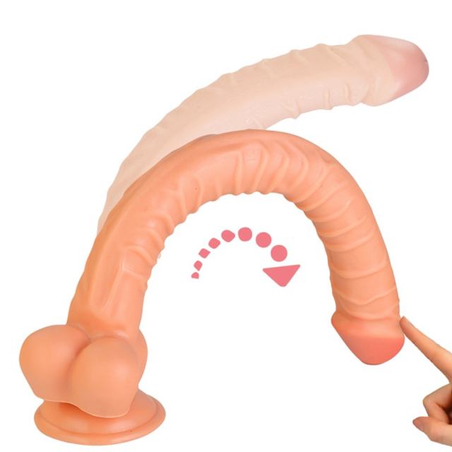 16.5" Realistic PVC Dildo – Color Options Available (Black/Flesh/Brown/Dark Brow)