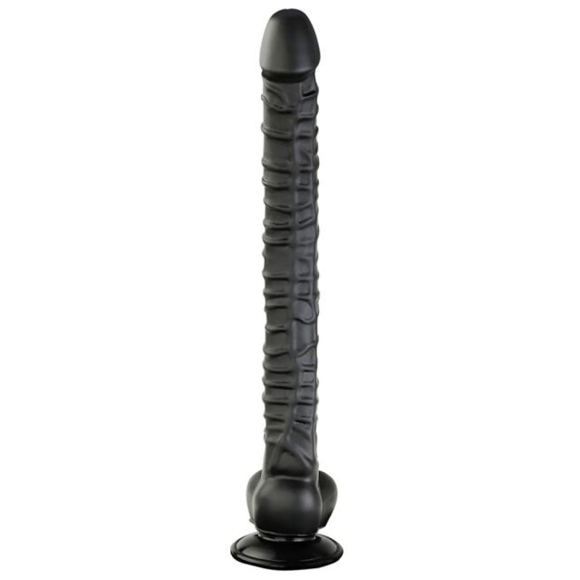16.5" Realistic PVC Dildo – Color Options Available (Black/Flesh/Brown/Dark Brow)
