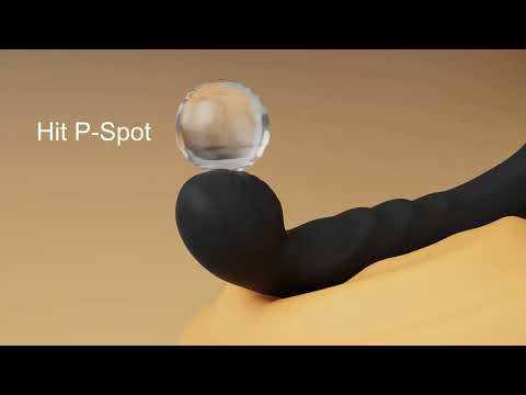 Customizable 8.08" Black Rechargeable Silicone G-Spot Vibrator – 9 Vibrating Modes Curved Pressure-Tip Design