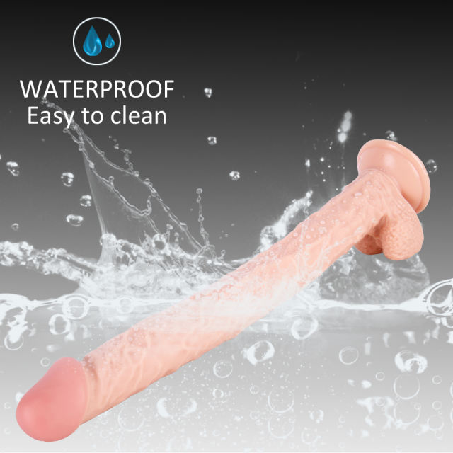 15" Realistic PVC Dildo – Color Options Available (Black/Flesh/Brown/Dark Brow)