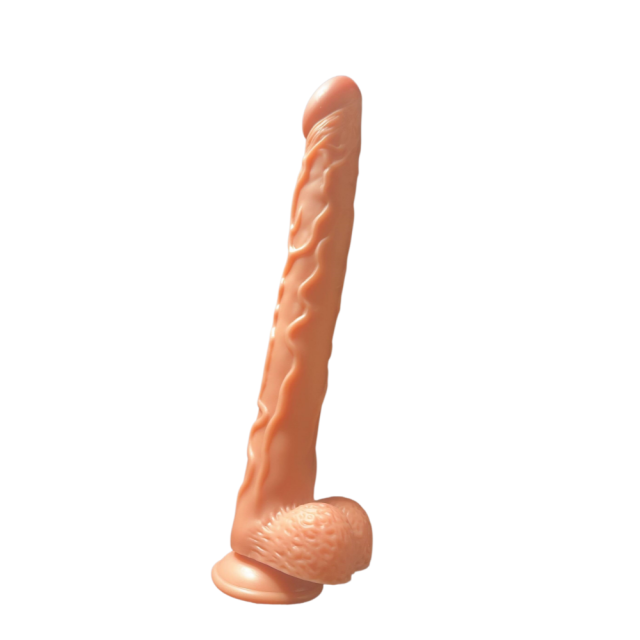 13" Realistic PVC Dildo – Color Options Available (Black/Flesh/Brown/Dark Brow)