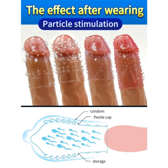 Elastic Penis Cover Set-4pcs – 4-in-1 Soft TPE Cock Sleeve for Men's Pleasure & Training