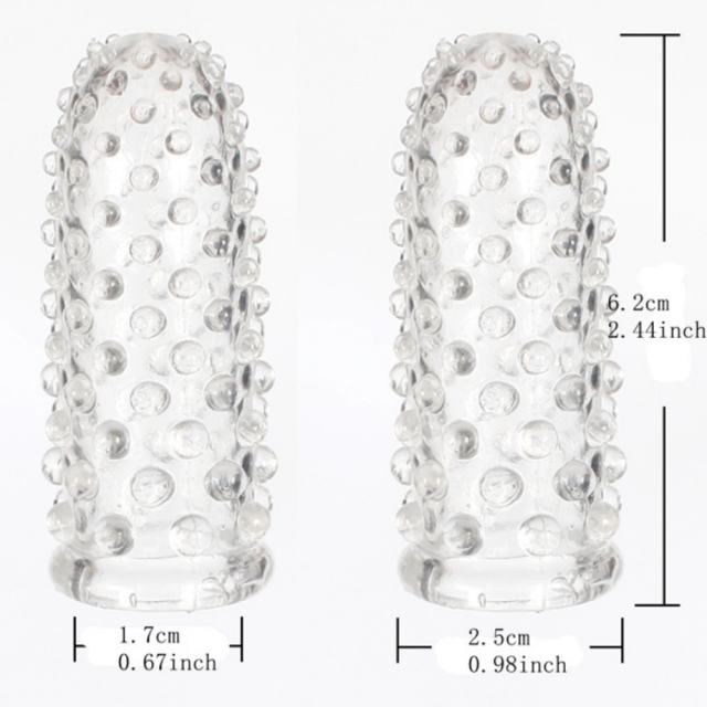 2-Pack Soft TPE Finger Sleeve I – Flexible Finger Cover for Manual Stimulation