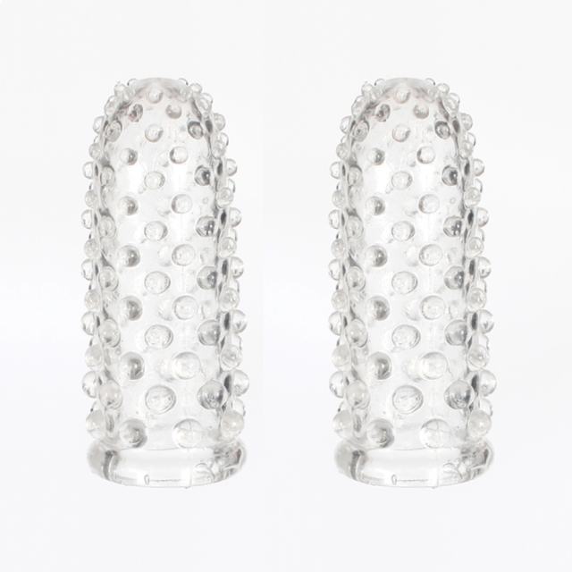 2-Pack Soft TPE Finger Sleeve I – Flexible Finger Cover for Manual Stimulation