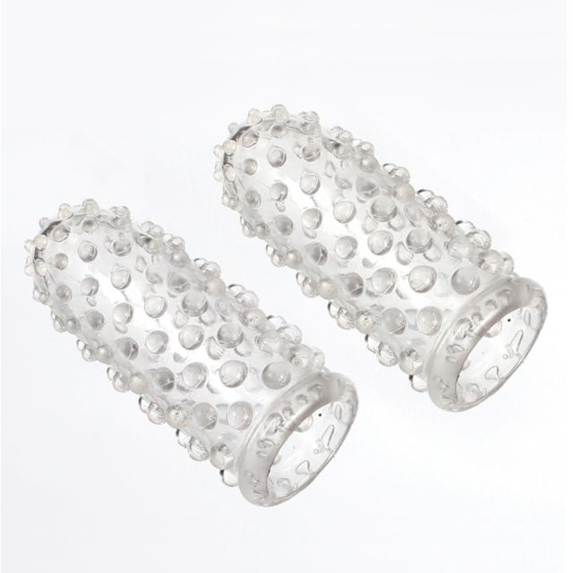 2-Pack Soft TPE Finger Sleeve I – Flexible Finger Cover for Manual Stimulation
