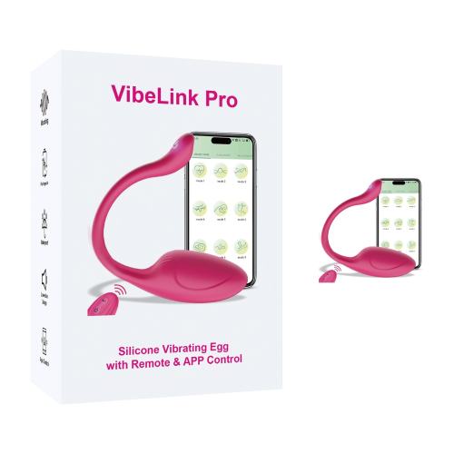 6.50" Magenta Rechargeable Silicone App-Controlled and Remote Controlled Vibrating Egg – 9 Vibrating